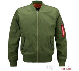 Mens Solid Colour Pilot Flight Jacket Streetwear Fashion Baseball Stand Collar Jacket Mens Slim Coat Tops Wear Plus Size S-8XL