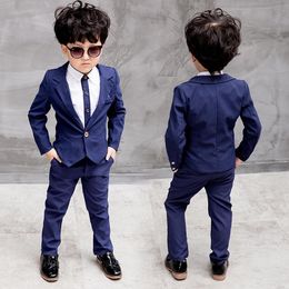 autumn fashion gentleman kids clothing set boys formal suit boys suits for weddings navy blue red boy blazers suit children