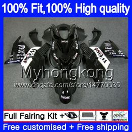 Injection For KAWASAKI ZX 14R ZZR1400 2006 2007 2008 2009 2010 2011 223MY.24 ZZR-1400 ZX-14R ZX14R 06 07 08 09 10 11 Black west Fairings