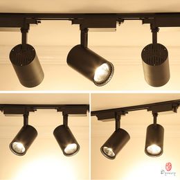 track lighting types NZ - Black LED Track Lights Aluminum Spotlights Power 7W AC85-110V High CRI Line Type Shop Gallery Effect Free Ship Large stocks deliver quickly