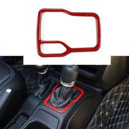 ABS Gear Shift Red Decoraion Cover For Jeep Wrangler JL 2018 Factory Outlet Auto Internal Accessories