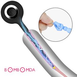 Penis Urethral Plug Vibrator For Men Urethra Dilators Sound Prostate Massager Butt Plug Male Masturbator 8 Speeds Erotic Toys CY200520