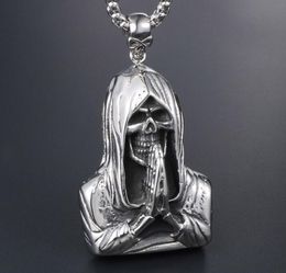 New Retro Necklace personality Fashion Pendant men's Death Skull Necklace