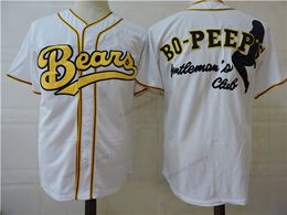 Baseball Jerseys Cheap Bad News Bears Bo Peeps Movie Baseball Jersey Button Down 100% All Stitched White High Quality S-XXXL