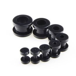 8pcs/set Acrylic Doble Flared Ear Plugs Tunnels Ear Gauges Piercing Expander For Men and Women