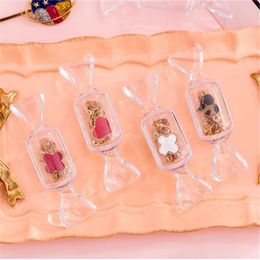 Clear Candy Storage Box Candy Shape Jewelry Craft Storage Case Craft Decoration Packaging Display Boxes yq00687