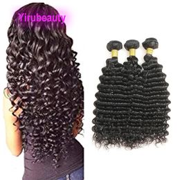Malaysian Hair Extensions Ten Bundles One Lot Deep Wave 10pieces/Set Deep Curly 100% Human Hair Products Natural Color 8-28inch