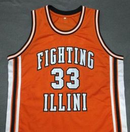 Uomini doganali Donne giovani vintage #33 Kenny Battle Fighting Illinois Basketball Jersey Size S-4xl o Custom qualsiasi nome o Numero Jersey