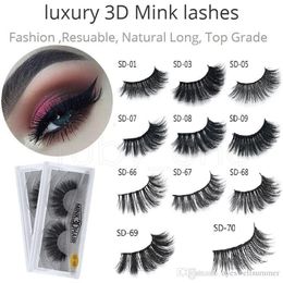 3D Mink Lashes Handmade Full Strip Lashes Cruelty Free Luxury Mink Eyelashes Makeup Lash faux cils RRA77