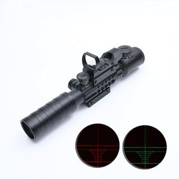 red green scope Canada - B 3-9x32 EG Optics Riflescope Hunting Scope With Tactical Holographic Reflex 4 Reticle Red Green Dot Sight Airsoft Rifle