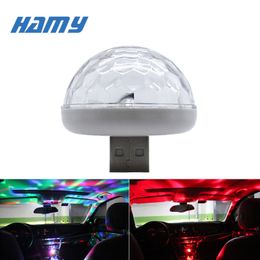 1x Car LED Bulb USB Atmosphere Light DJ RGB Music Disco Sound Lamp Party Karaoke Decoration Sound Control KTV DJ Light 12V