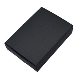 13x9.5x3cm Black Cardboard Gift Storage Boxes Retail Foldable Wedding Birthday Card Photo Package Kraft Paper Box Paperboard Box 50pcs/lot