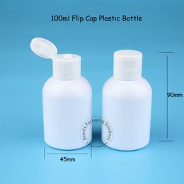 70pcs/Lot Wholesale Empty Plastic 100ml Lotion Bottle 100 Gramme Flip Cap Women Cosmetic Small Shower Pot