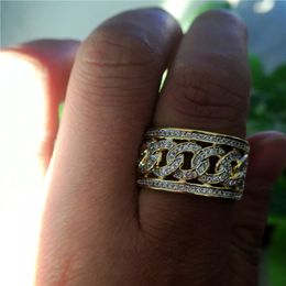 2019 Fashion Hiphop ring 925 Sterling silver Pave setting Diamond Anniversary Party band ring for women Men Rock Jewellery