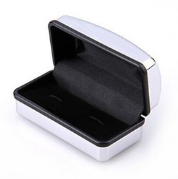 Satin Cufflink Boxes Silver Polished Chrome Storage cases Wedding Gift Men's Accessory