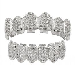 Hip Hop Tooth Jewellery Full Drill Tooth Cap Hip Hop Style Teeth Grill Golden Dental Braces Women Men Fashion Accessories