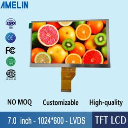 7 inch 1024*600 TFT LCD module display with LVDS interface and IPS viewing angle screen