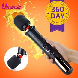 10 Modes Magic Clit Vibrator Wand Massager Lesbian Vagina Vibrator Body Massager USB Masturbator Sex Toy for Women Waterproof CY200520