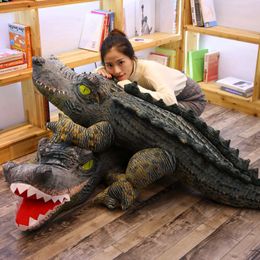 Dorimytrader simulation animal crocodile plush toy oversized alligator plush doll ugly funny doll pillow gift decoration 200cm DY50540