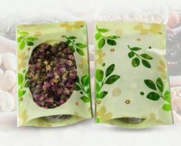 Green printing lovely plastic bag food storage bag Plastic packaging bag Zipper Snacks bags wholesale