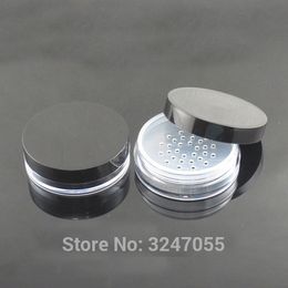 10ML 40pcs/lot Clear Round Empty Cosmetic Powder Jar,D63*H20mm Plastic High-end Loose Powder Box, DIY Portable Women Beauty Tool