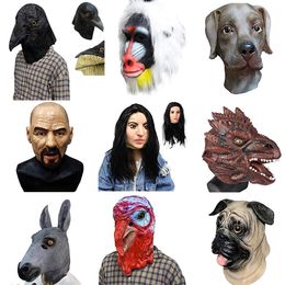 MEZZA faccia Pollo Divertente Costume Maschera Di Lattice Per Bambini /& Adulti Halloween