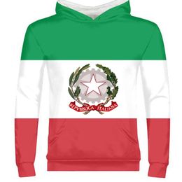 Italy autumn winter male youth student sweatshirt custom made name number sweatshirts flag couples casual boy pullover wild clothes