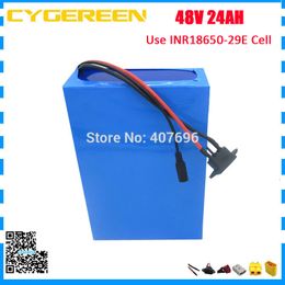 2000W 48V battery pack 48V 24AH 23.2AH lithium battery 48V ebike battery with 50A BMS use 29E 2900mah cell 2A Charger