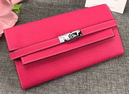 2023 Purse With lock 8 Colour Wallet Fashion Clutch Women Wallet Long Purse With Box