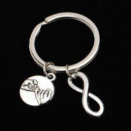 Fashion Jewellery Infinity 8 Words Hook Hook Friendship Infinity Hand Hand Couple Keychain Bag Chain Keychain Silver Unisex Gift