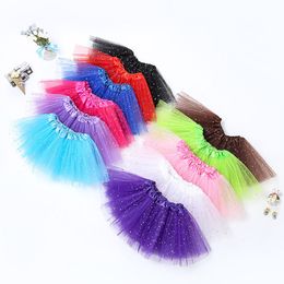 2020 Newborn infant TUTU Skirts Fashion Net yarn Sequin stars baby Girls Princess skirt Halloween costume 11 Colours kids lace skirt C3787