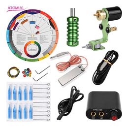 Set Rotary Kit Body Tattoo Equipment Machine Professional Kit Motor Rotary Complete Gun Kits Professional Liner Shader Rotary Tattoo