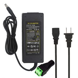 AC DC 12v adapter power supply EU UK AU US PLUG 5.5*2.5mm wall charger DC male female for led strip light lamp camera