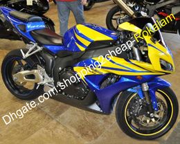 ABS Fairing Kit For Honda CBR1000RR 2006 2007 CBR1000 CBR 1000 RR 1000RR Blue Yellow Motorcycle Bodywork Parts 06 07 (Injection molding)
