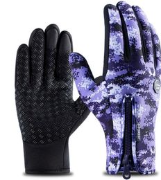 Touch screen glove cold proof men women Sports Gloves fleece thickened Winter outdoor riding warm waterproof Training yakuda fitness Lovely