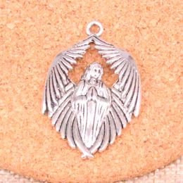 17pcs Charms angel maria 43*27mm Antique Making pendant fit,Vintage Tibetan Silver,DIY Handmade Jewelry