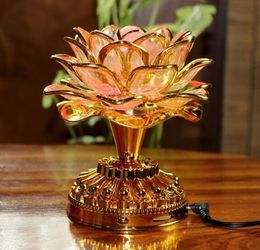 Lampshade Table Lamps For Bedroom Colorful Lotus Gongdeng Practitioners Sing Machine Hd Quality Led The Lamp AC 110v-250v