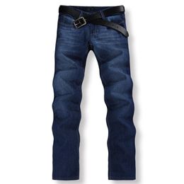 Wholesale-Hot Sale Men Fashion Style Spring Autumn Loose Jeans Full Lengtth Straight Trousers Casual Pants High Quality Slim Solid