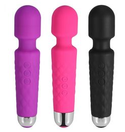 Powerful Multi-Speed USB Rechargeable G-Spot AV Vibrator Sex Toy,Magic Wand Massager Vibrators Body Massage Sex Products For Women 3 Color