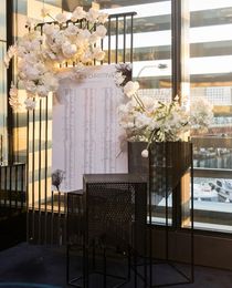 New wedding decor Wedding Gold Metal Rod Flower arragment Stand Centrepiece For Table Decor senyu0444