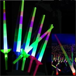 Telescopic Glow Sticks Flash Light Up Toy Fluorescent Sword Concert Activities Props Christmas Carnival Light Stick Toys