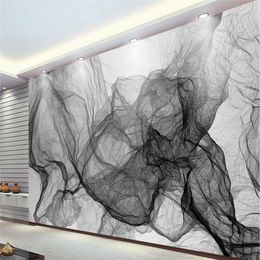 beibehang Custom Any Size Modern Wall Paper Living Room Background Black Lines Abstract Art Wall Covering Mural Wallpaper