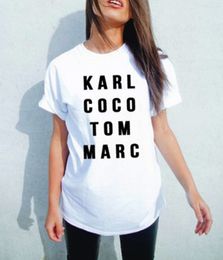 Summer Women Black Coco Tom Marc American T Shirt Woman Tee Fashion Tops Street Hippie Punk Men & Womens Tshirts