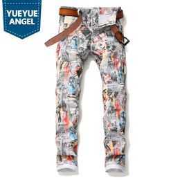 Jeans uomo Denim biker pantaloni slim elasticizzati nuovo 1206