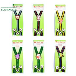 Kid Cartoon Suspenders Children strap Elastic Y-back 12 Colours for baby Clip-on students Christmas gift Free TNT Fedex