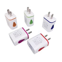 5V 2.1A Drops of Water Led Light Dual USB Ports US EU Plug AC Wall Charger Auto Fast Charging Power Adapter For Samsung