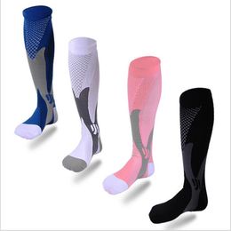 Magic Compression Socks Outdoor Football Stockings Sports Athletic Socks Anti Fatigue Leg Warmers Slimming Calf Support Relief Socks B5319
