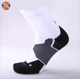 Medium tube basketball socks Men's towel bottom non-slip sports socks Women's breathable thick game socks