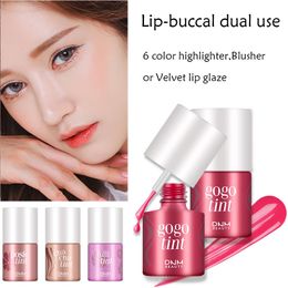 Dual Use Lip-buccal Moisturizer Pigments Liquid Lipstick Blusher Easy to Wear Waterproof Brand Lip Glaze Gloss Makeup