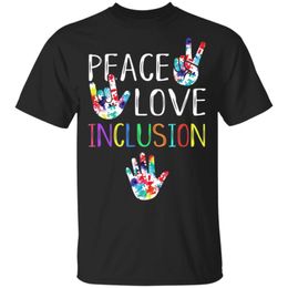Los hombres de la paz del amor Inclusión Sped escuadra especial del profesor de Ed camiseta tamaño M-3XL envío Tops Camiseta